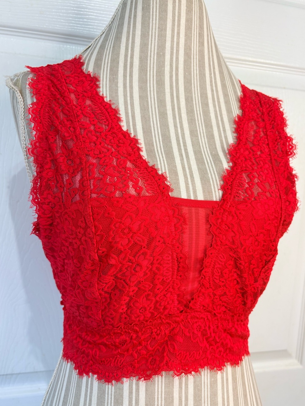 Aerie Red Lace Bralette NWT Size XL